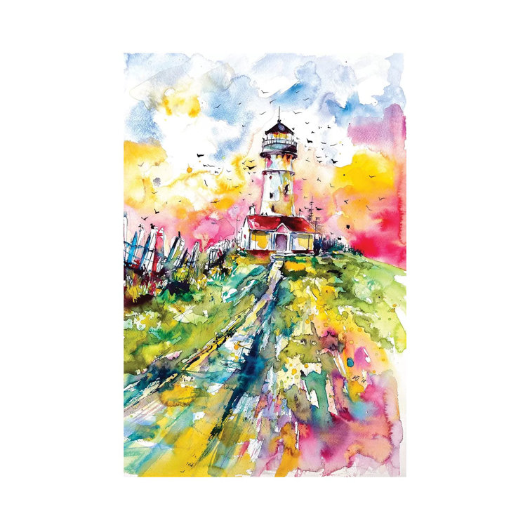 Rosalind Wheeler Lighthouse With Birds by Anna Brigitta Kovacs